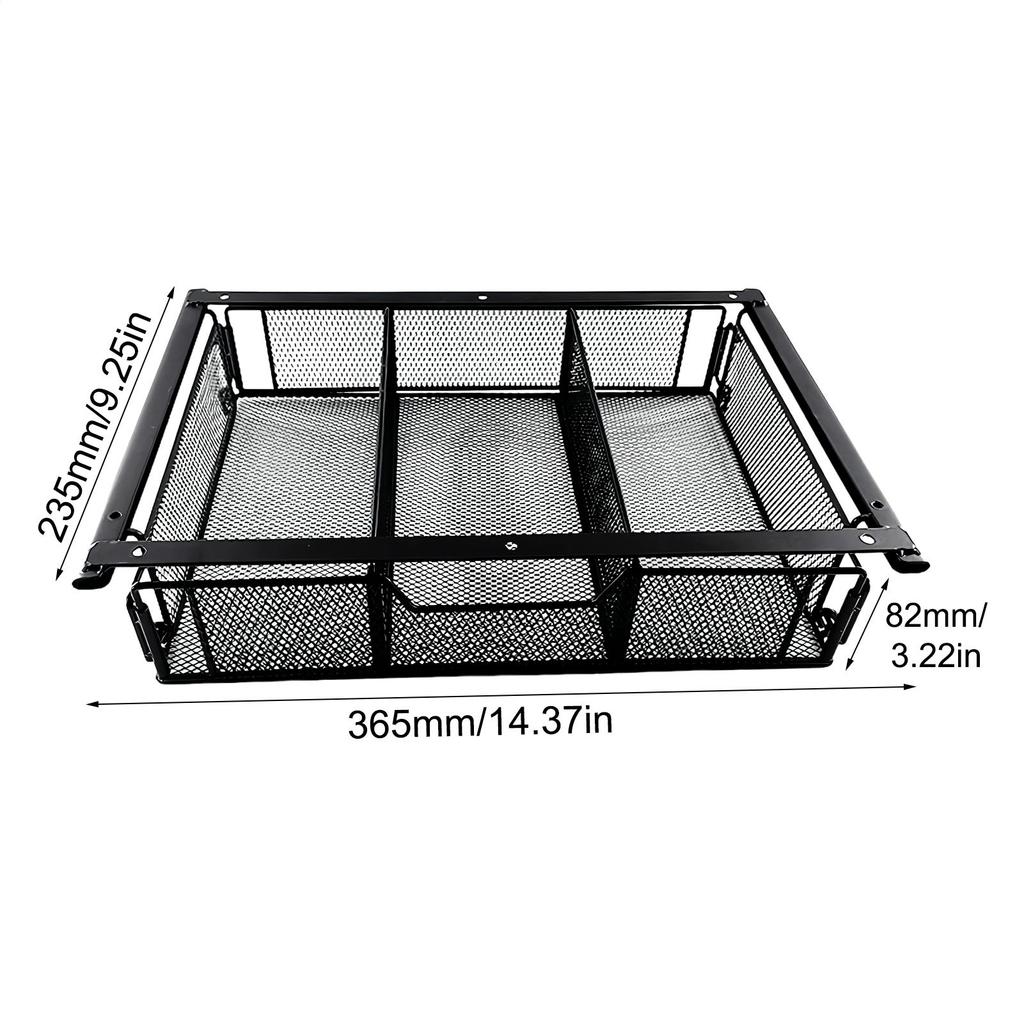 Under Desk Storage Desk Drawer Under Table Tray Basket Hanging Storage Rack Stationery Tool Storage Partition Storage Rack
