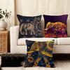Elefant Mandala Kunst Kissenbezug Plüschstoff Weich Beidseitig Bedruckt Sofa Warm Winter Zuhause Geschenk Kissenbezug