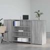 Reception Desk Gray Sonoma 200x50x103.5 Cm Particleboard