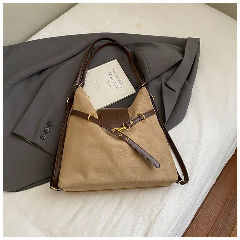 Großes Fassungsvermögen Wildleder Rucksack Damen Herbst Neue Mode Pendeln Einfach Mode Umhängetasche Tragetasche Damen