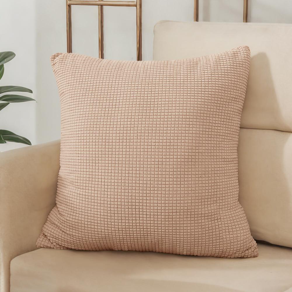 40x40 45x45 50x50 Housse de coussin Jacquard Couleur Unie pour Canapé Bureau Coussin lombaire Housse de coussin Décoration de Maison