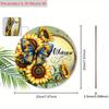Rustic Wooden Welcome Sign with Sunflowers & Butterfly Pattern - Charming Decorative Hanging Plaque - Ideal Gift for Friend, Family