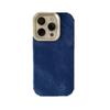 Electroplated Denim Texture iPhone 17 Pro Case, Full Coverage for Apple 16 Pro, 14 Pro, and 15 Pro Retro.