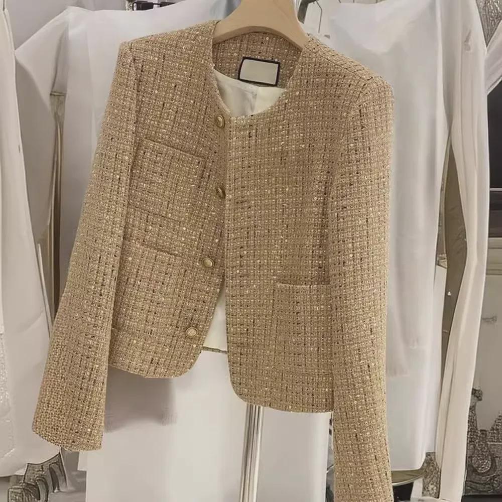 2024 Spring & Autumn Chic Celebrity-Style Short Jacket for Women