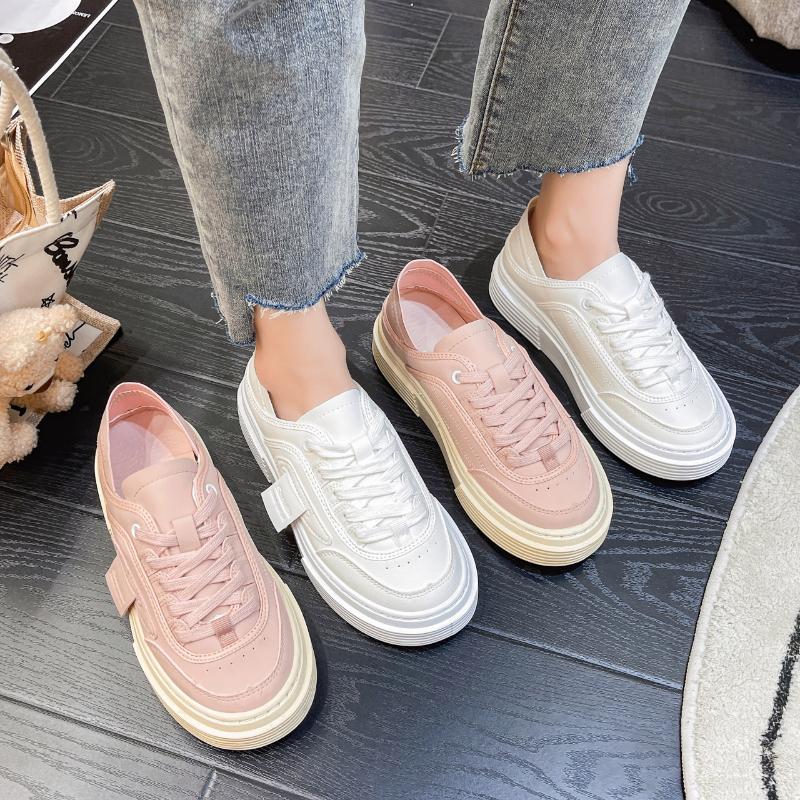 New Spring Casual Canvas Breathable Flat-soled Height-increasing Women's Sports Shoes Non-slip Comfortable Running ShoesNO: 1689