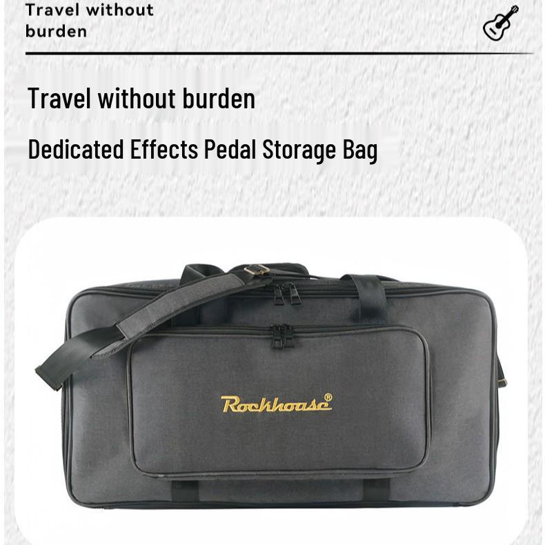 

ROCKHOUSE Двошарова педалборд для гітарних педалей зі стійкою для живлення та кріпленням, Портативний дизайн
