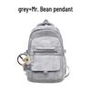Large Capacity Bear Print Backpack for Students - Perfect for Middle, High School, and University Girls.