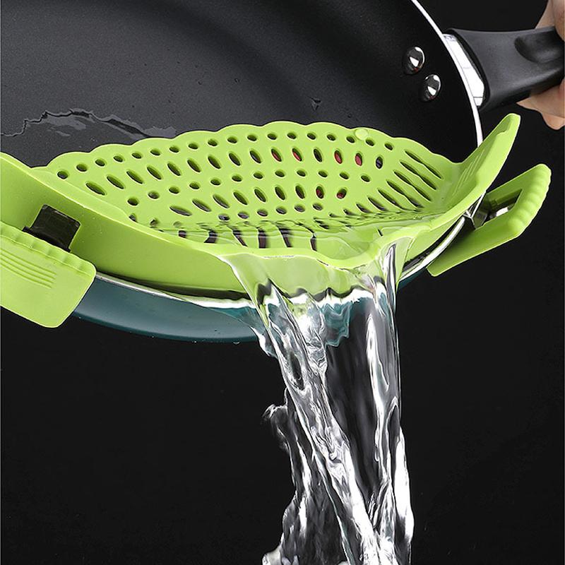 2025 New Pot Strainer and Pasta Strainer - Adjustable Silicone Clip On Strainer for Pots, Pans, and Bowls - Kitchen Colander