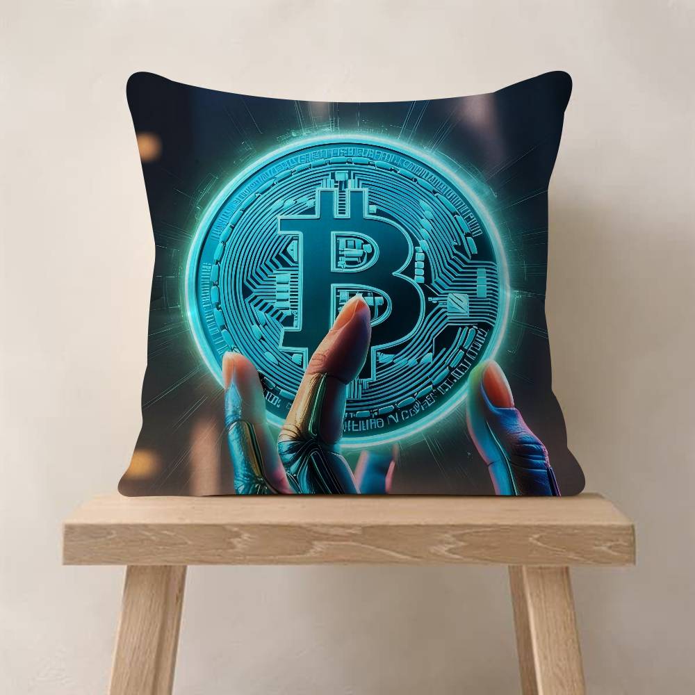 Биткоин Крипто Криптовалюта Btc Персонализированная Подушка Чехол от Пыли Спальня Дети Вечеринка Украшение Наволочка День Рождения Дети