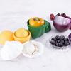 1pc Reusable Vegetable/Fruit Keeper Box, Lemon/Onion/Garlic/Bell Pepper/Apple/Tomato Storage Container