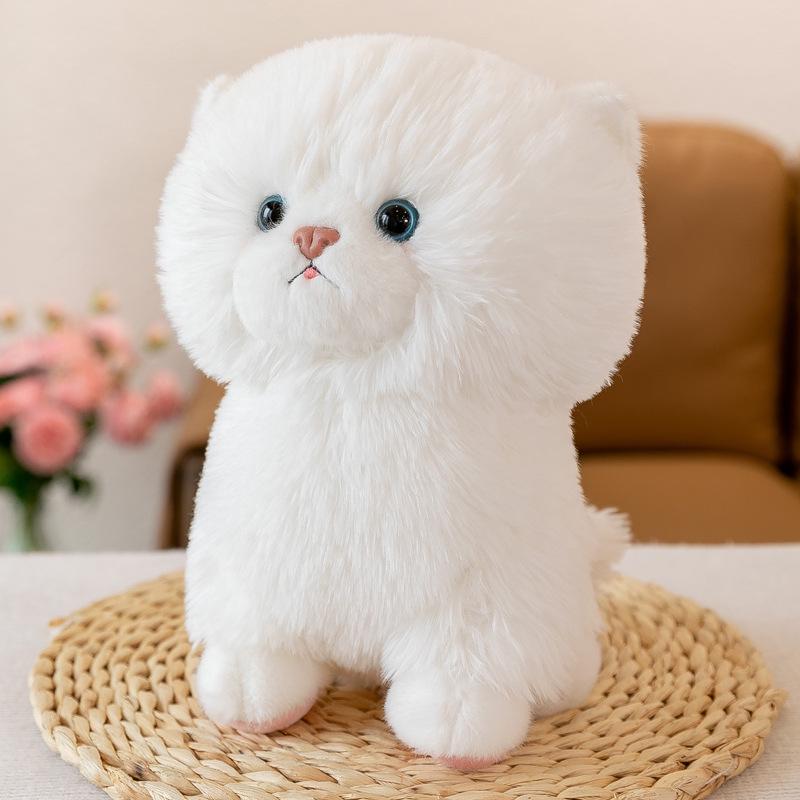 Adorable Short-Eared Cat Plush Toy - Soft Cuddly Doll for Kids and Cat Lovers