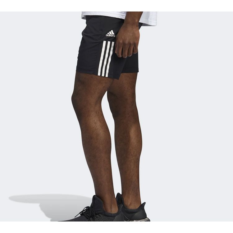 Adidas 3-Stripe Slim Shorts Men Bottoms Black GJ5109