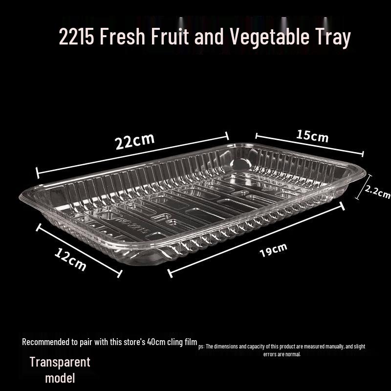 Yipan Disposable Transparent Rectangular Food Tray