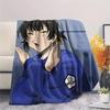 Blue Lock  Print Flannel Blanket, High quality Comfortable for All Seasons, Home Decor, Warmth and Comfort