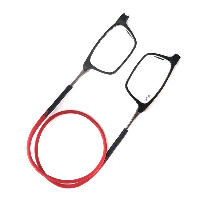 New Folding Neck Hanging Presbyopia Glasses Hd Resin Fashion Magic Magnet Presbyopia Glasses Presbyopic Eyeglasses