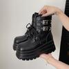 Fashion New Gothic Short Boots for Women Black Sexy Motorcycles Botines Ladies Platform Ankle Boots Fashion Shoes for Women Footwear