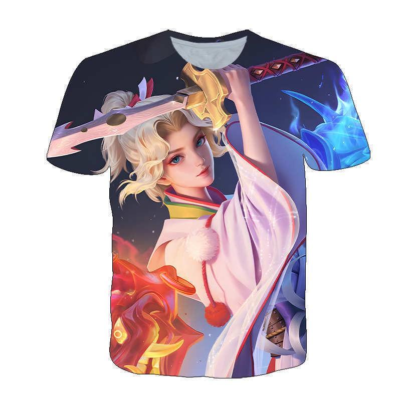 Men Women Gaming T-Shirt With 3D Digital Print Character Design Casual Short Sleeve Tee