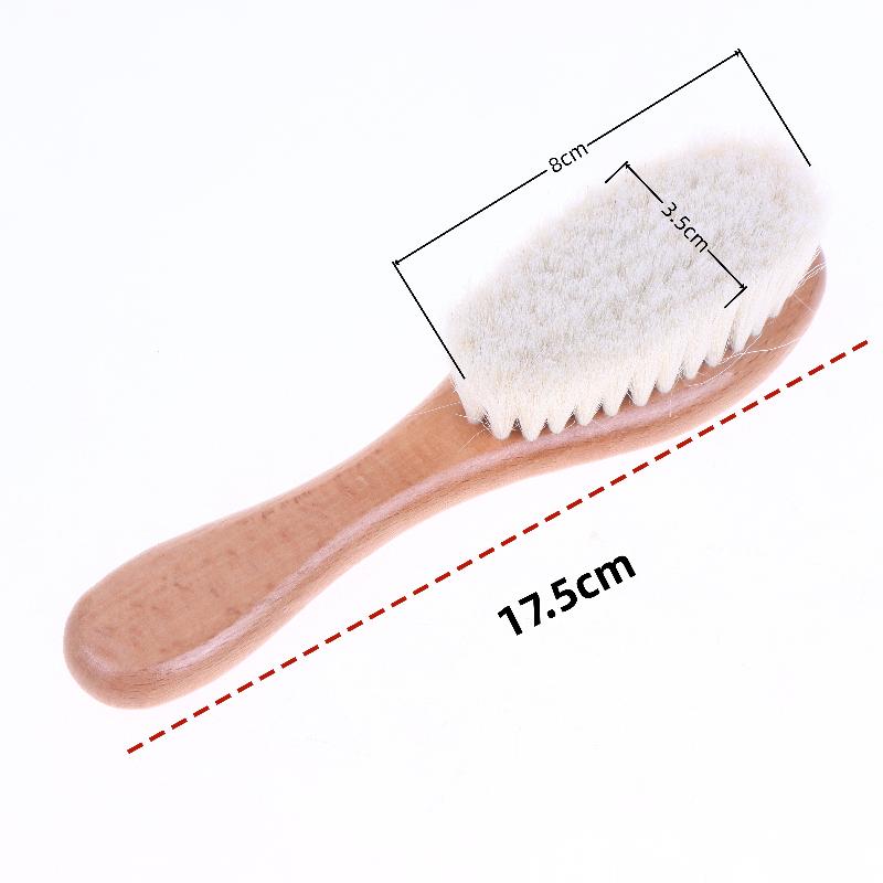 1Pcs Multifunctional Soft Wool Shoe Brush With Wooden Handle Wool Hair Leather Care Shoe Polish Boot Cleaner Shoe Brush