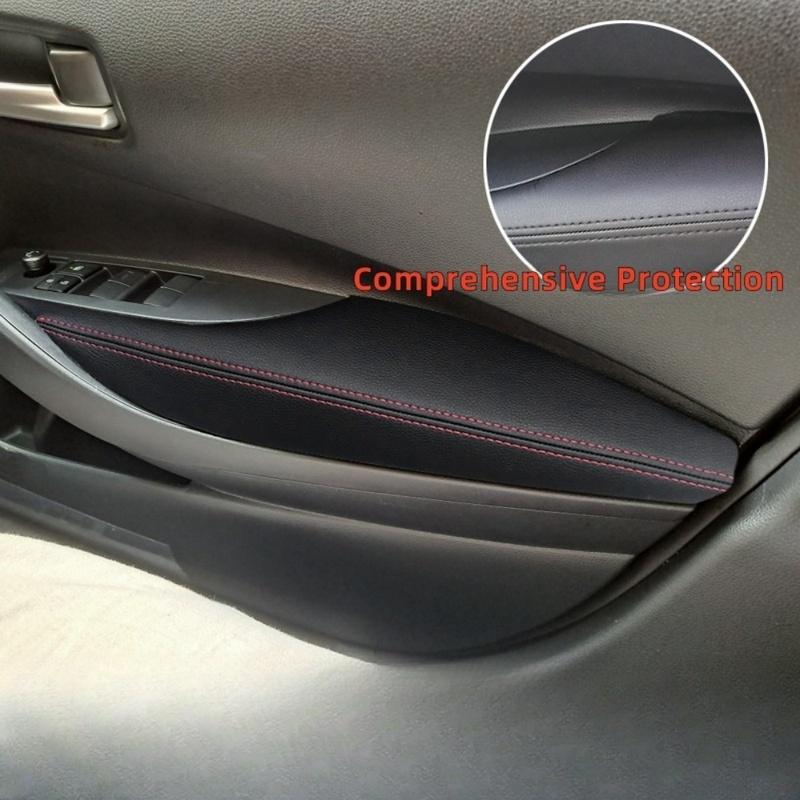 ONLY 4-Doors Leather Door Armrest Cover For VW Golf 4 MK4 Bora Jetta 1999-2005 Car Door Armrest Panel Skin Cover Accessories