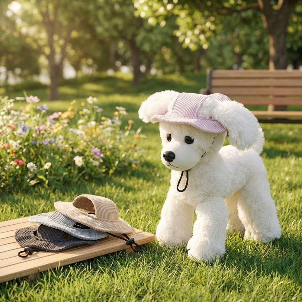 Exposed Ears Dog Fisherman Hat Breathable Pet Sun Hat Cute Dog Sunscreen Hat Outdoor