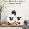 Sheep Toilet Roll Holder - Funny Toilet Paper Holder Free Standing Bathroom Set 3D Printed Black Sheep Loo Roll Holder