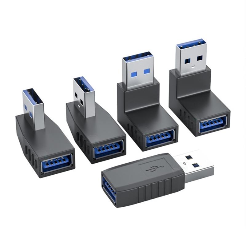 90 Degree USB 3.0/USB 2.0 To USB 3.0/USB 2.0 Adapter 10Gbps USB 3.0/USB 2.0 Female To USB Male Adapter Data Sync Adapter