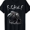 Men's Black Eagle T Shirt - F-Caw-F Design, Casual Round Neck, Short Sleeve, Regular Fit, All Season Wear, Pattern