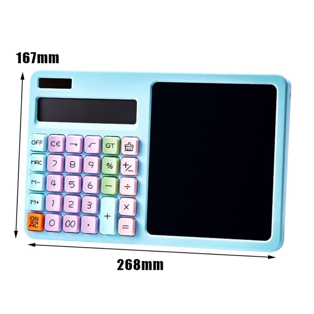 Large LCD Display Solar Calculator Dual Power Supply 12-Digit Calculator  Back To School