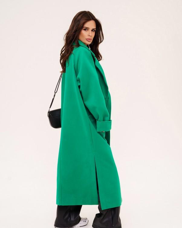 ISSA Plus Slit Cashmere Coat
