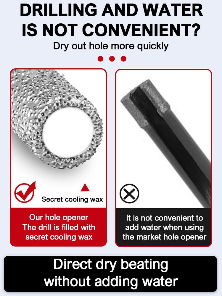 6mm-12mm Dry Diamond Drill Bits Set,Vacuum Brazed Core Drill Bit Kit Quick Change Hex Shank for Porcelain Granite Tile Marble