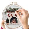 Creative Embroidery Material Package Christmas Patterns Starter Embroidery Kit  Home Decoration