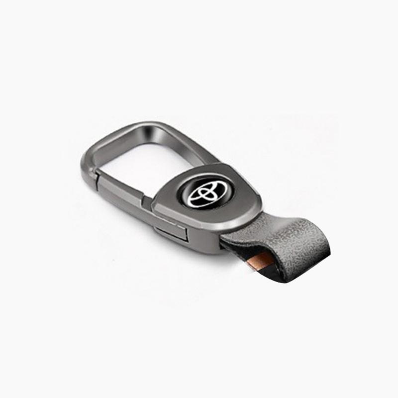 

Racing Style Leather Car Key Case Cover For Toyota C-HR Prius RAV 4 Camry Corolla Land Cruiser 200 Prado Crown TLK 200 Yaris