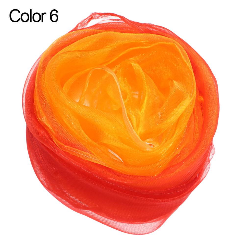 Music Scarves Juggling Performance Props Square Silk Scarf Gradient Color Scarf Gradient Color Dancing Scarf Dance Scarfs