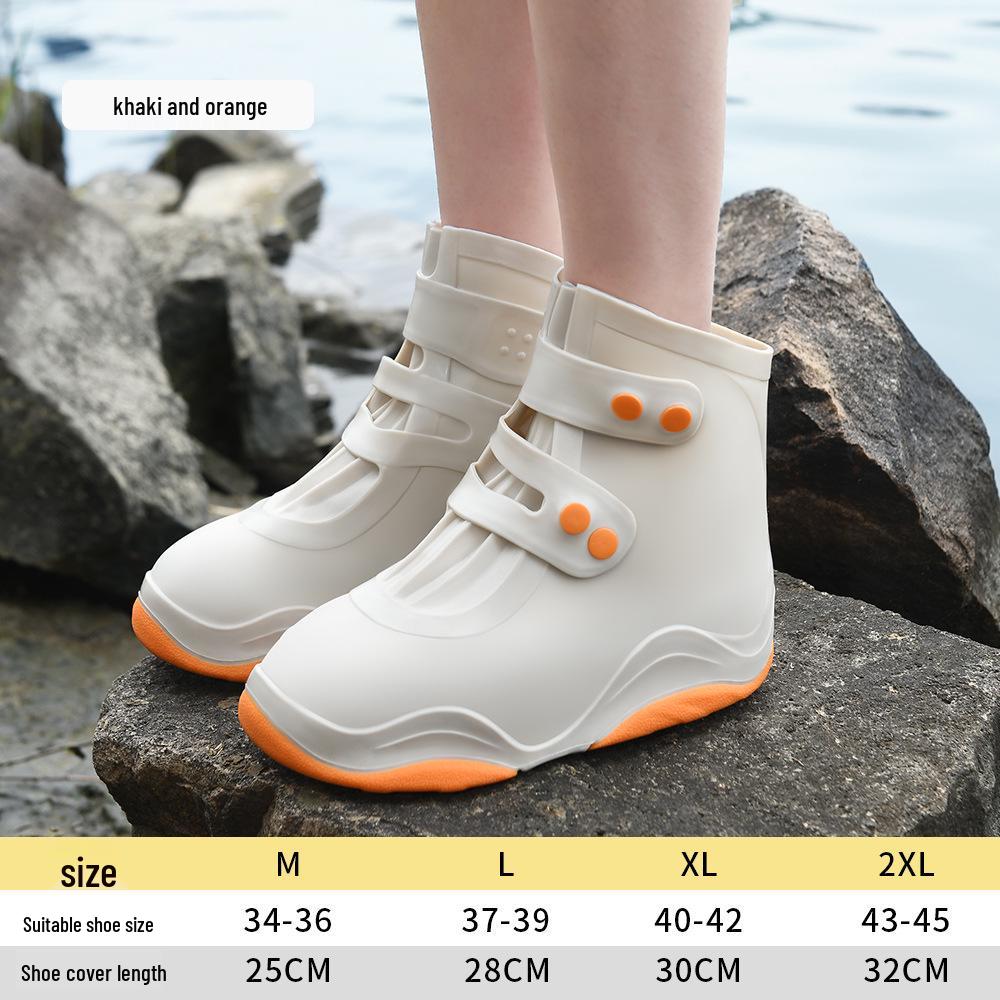 Silicone Non-Slip Waterproof Shoe Covers for Adults – Thickened, Wear-Resistant, Reusable Rain Boots for Men and Women