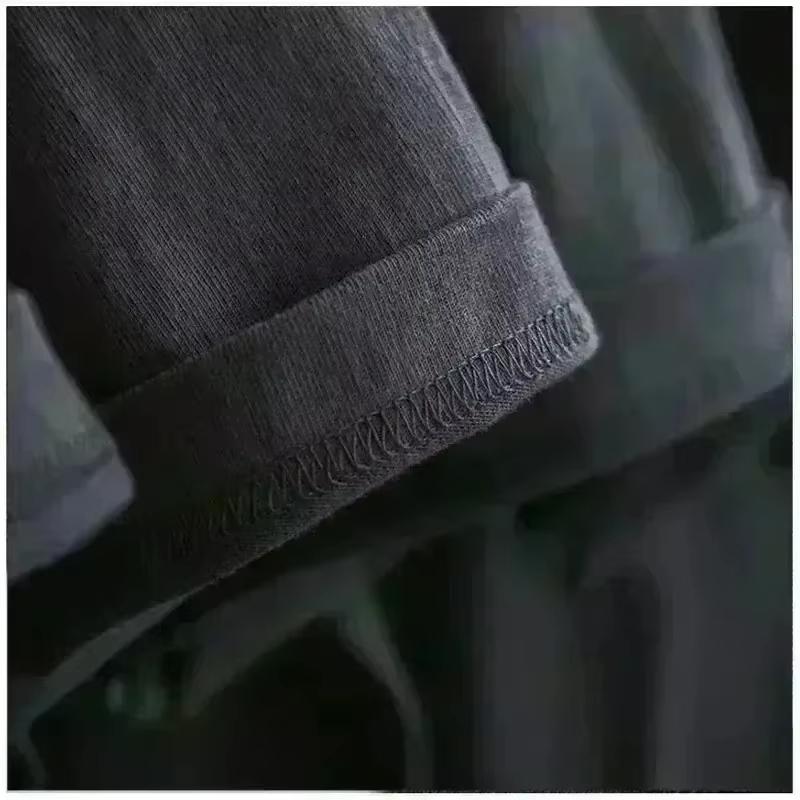 2025 Plus Size Men's Cotton T-shirt Light Luxury Loose and Comfortable Retro Fashionable Suitable for Sports and Street Fashion