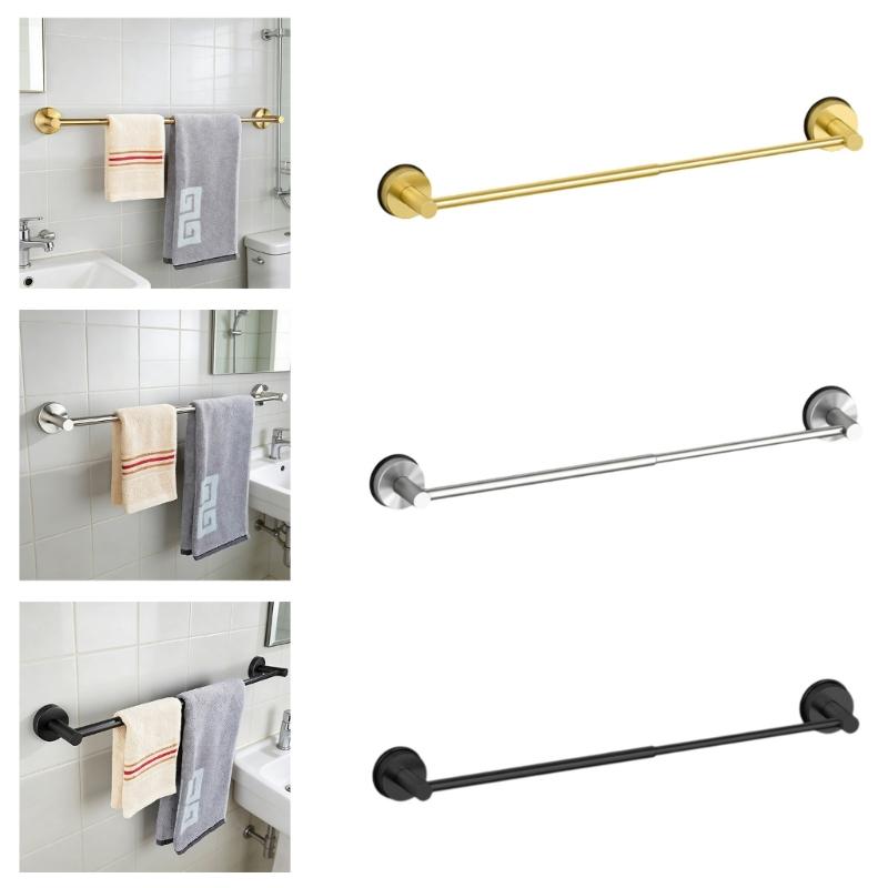 Not Drill Installation Extendable Towel Brackets Steel Bathroom Towel Rack Strong Grip Suction Cups Strong for Home Use