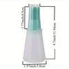 1Piece Orange/Green Portable Silicone Oil Bottle for BBQ Oil Brush, Pastry Plastic Kitchen Oil Bottle, Outdoor Baking and Grill Brush.