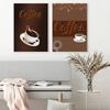 Vintage Coffee Time Coffee Bean with Biscuit Minimalist Art Poster Canvas Painting Wall Prints Picture for Bar Cafe Home Decor