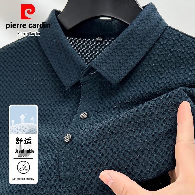 

Pierre Cardin Men s Lightweight Textured Polo Shirt 3XL
