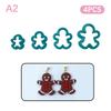 Christmas Tree Wreath Polymer Clay Cutters Earrings Necklaces Pendant Soft Clay Mold Diy Hand Tool Jewelry Cutting Die Molds