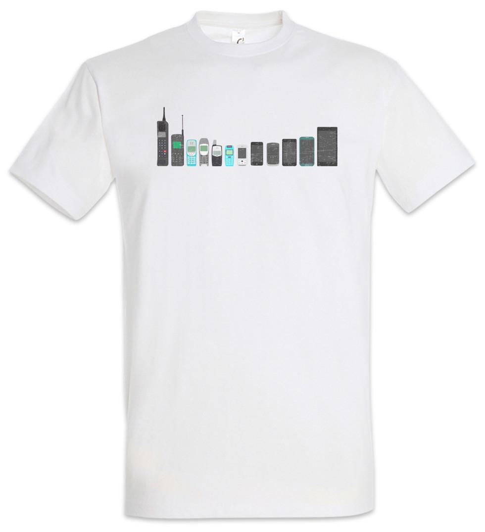 Mobile Phone Evolution T-Shirt Mens Womens Tees Top Fun Geek Nerd Darwin Human Computer Science L