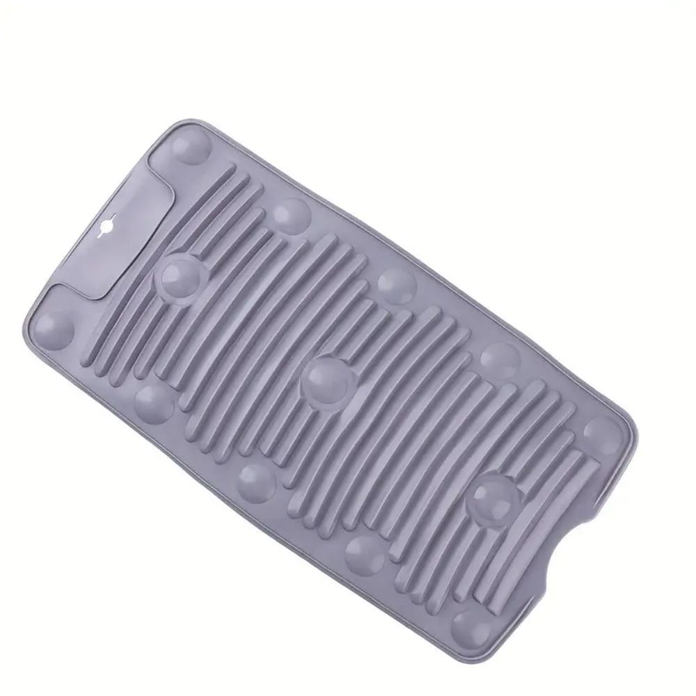 Силиконовая стиральная доска с присосками, отклеиваемая, портативная дорожная стиральная доска, сворачиваемая стиральная доска, складная стиральная доска, серый