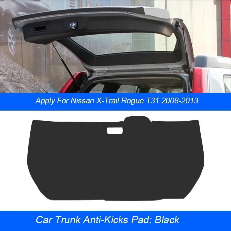 Car PU Leather Mat Anti-kick Cushion Trunk Weather Dustproof Tailgate Sticker For Nissan X-TRAIL Rogue T31 T32 T33 2008-