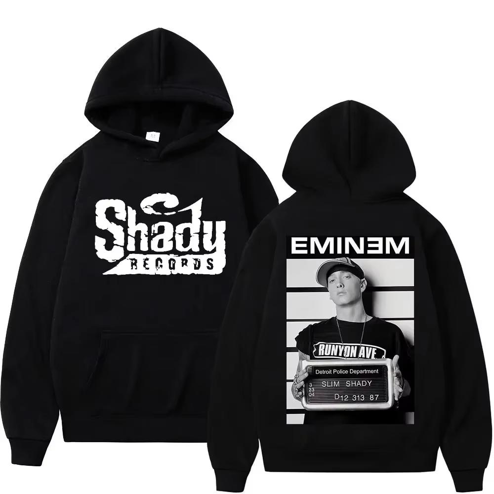 Hanorac pentru bărbați cu imprimeu față-verso Rapper Eminem Hanorac casual Hip Hop vintage Hanorac la modă Streetwear