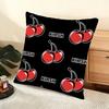 Brand K-Kirsh Cherry Cushion Cover Soft Short Plush Pillow Cover Smooth Cozy Texture Aesthetic Cushion Case Home Decor