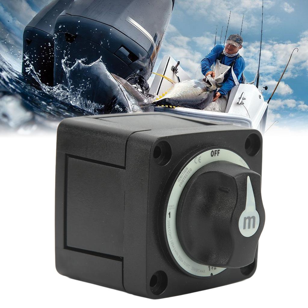 Marine Battery Selector Switch 4 Position Isolator Power Circuit Cut Off Switch for Boat RV