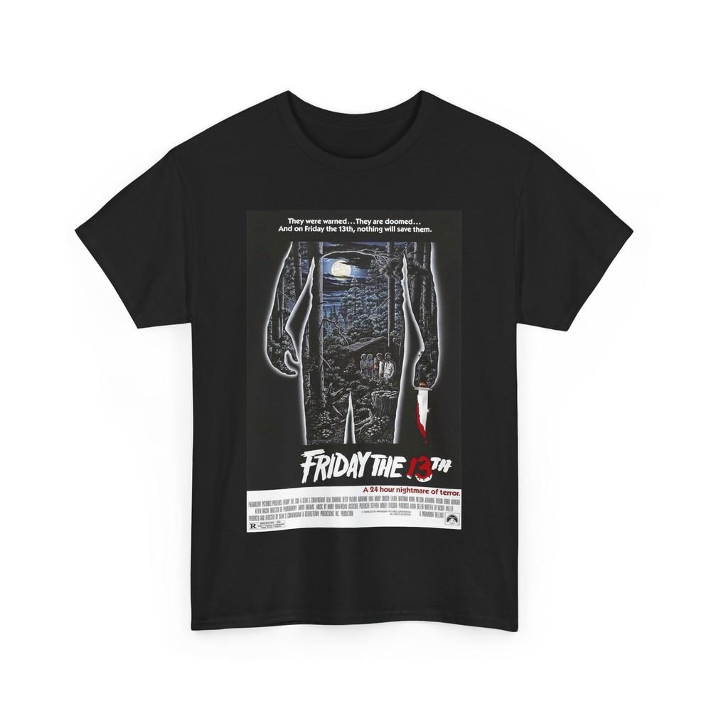 

Friday The 13th T-Shirt Vintage Movie Poster Shirt Horror Film Tee 80 s Fan Unisex T-Shirt XXXXL