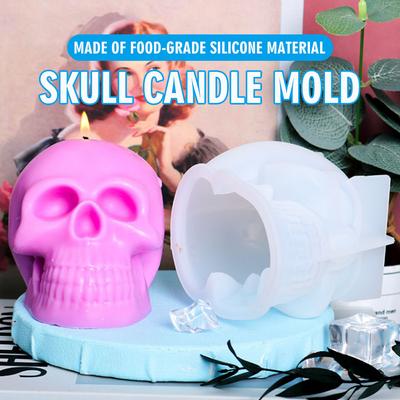 Φόρμα ψησίματος 3D Large Skull για κέικ Φόρμα κεριών Φόρμα σιλικόνης Ice Cube Κρυστάλλινο καλούπι για κοσμήματα για διακόσμηση σπιτιού