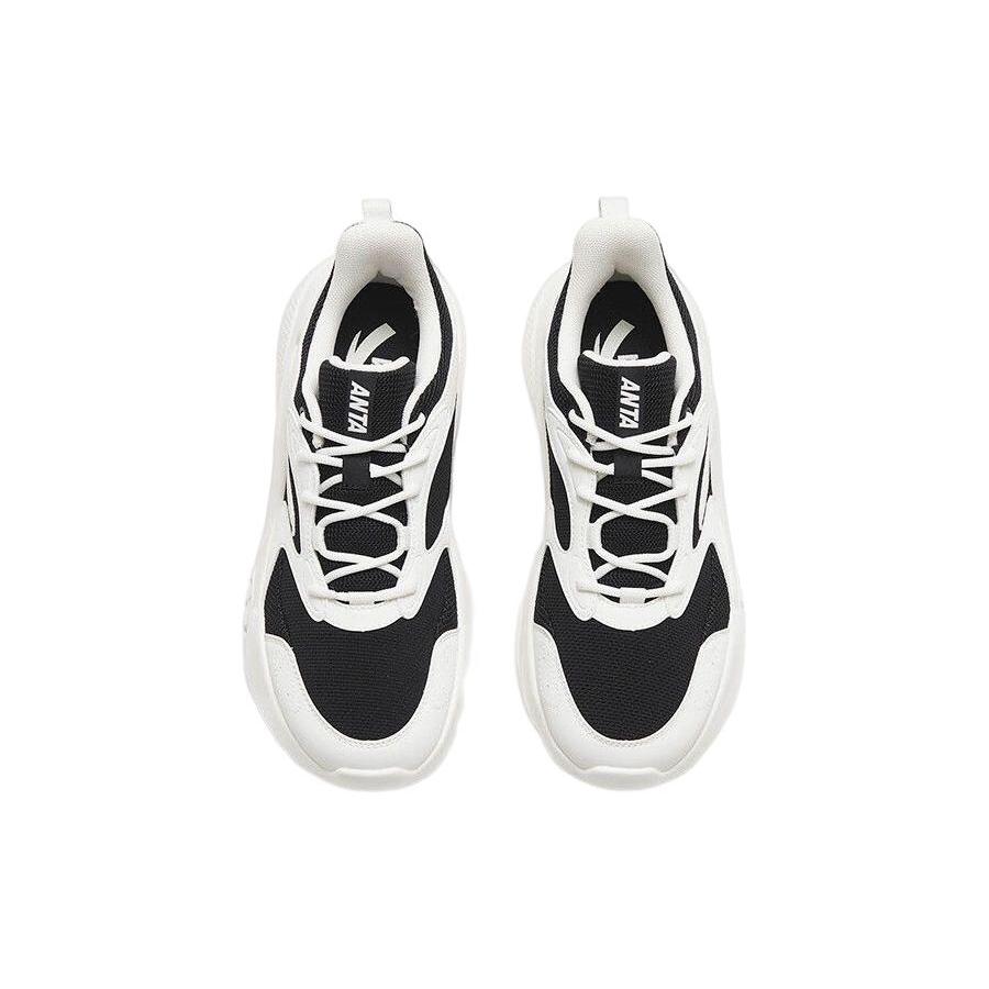Anta Chao Bai TD Cushioning Slip Resistant Abrasion Resistant Low Top Sports Casual Shoes Women's White Black 122318841-2