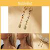 Natural Exquisite Geometric Stone Earrings With Trendy Chain Elements For Women Fashionforward